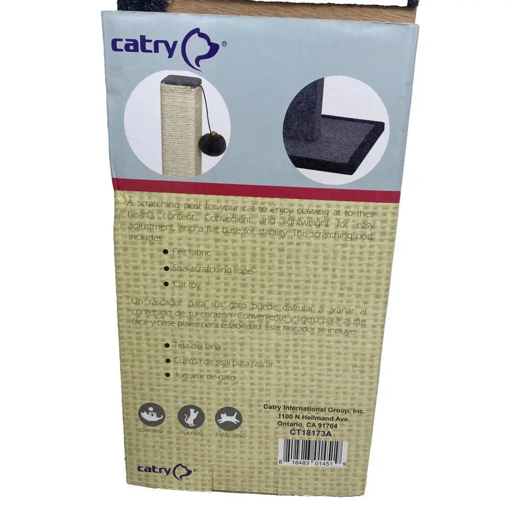 Catry Cat Scratcher Tower stand Toy For Cats Match 12x12x17